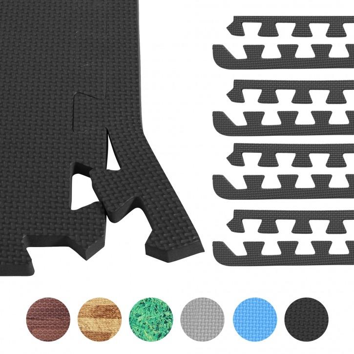 8x Edge Pieces for Floor Mats - Black - Gorilla Sports South Africa - Accessories