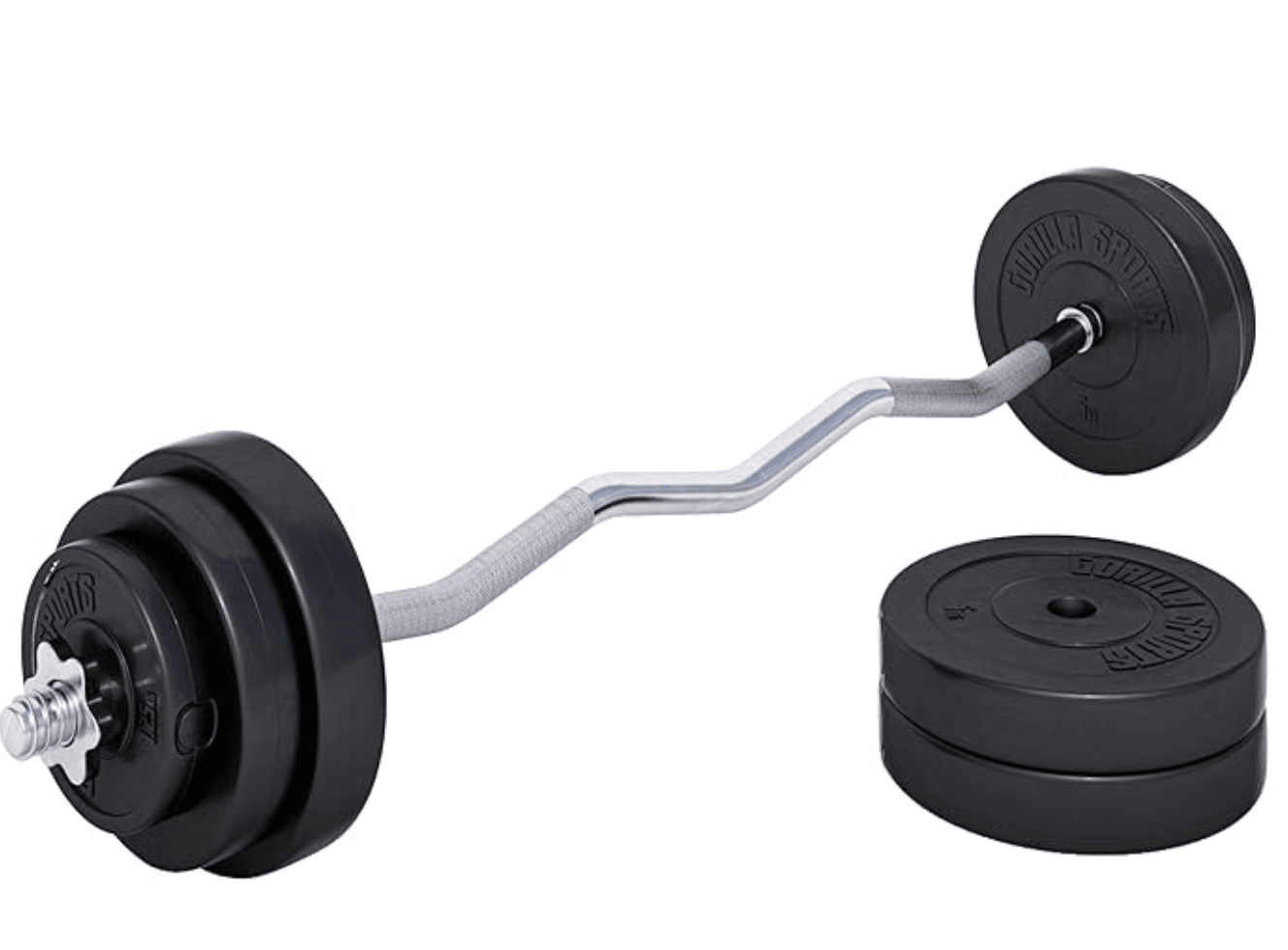 Rubber Coated Tri Grip Cast Iron Weight Set 60KG