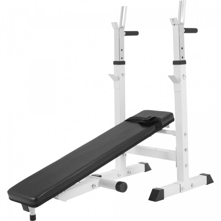 Weight Bench with 38KG Vinyl Weight Set - White - Gorilla Sports South Africa - Specials