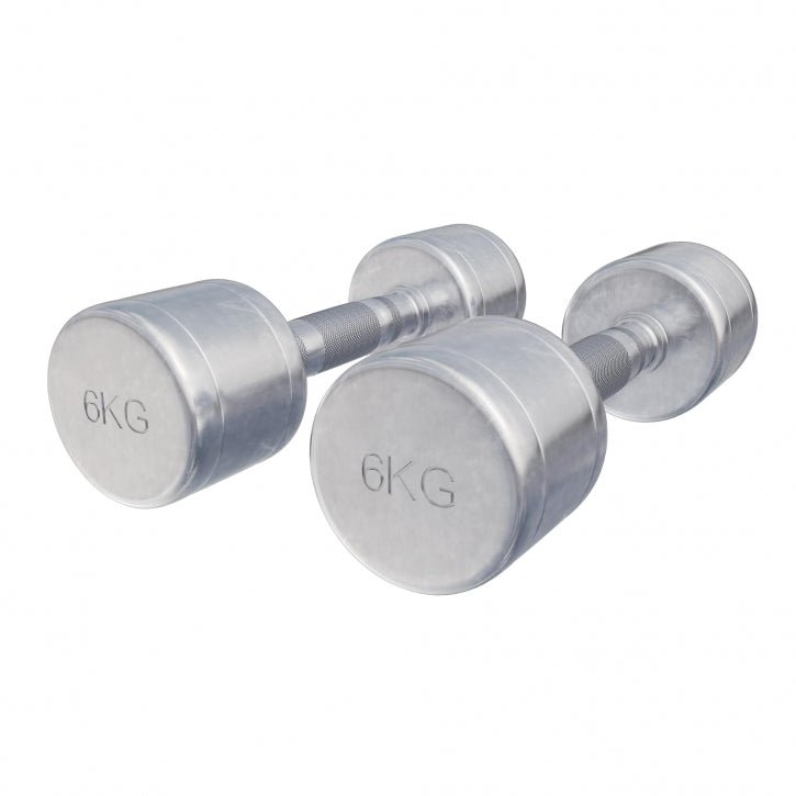 Fixed Chrome Dumbbells 2x 6KG - Gorilla Sports South Africa - Weights
