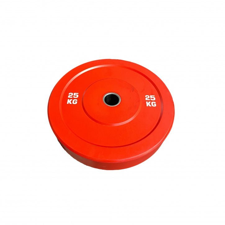 Olympic Bumper Weight Plate 25KG - Red - Gorilla Sports South Africa - Weights