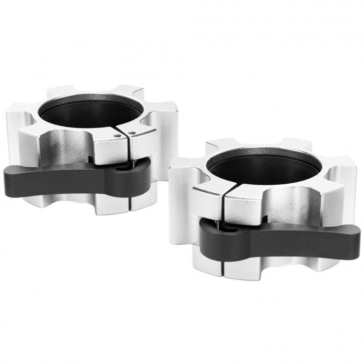 Pair of Olympic Quick Release Collars - Silver 50/51 mm - Gorilla Sports South Africa - Accessories