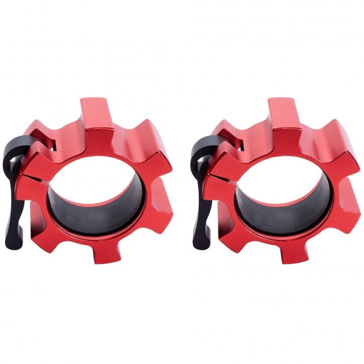 Pair of Olympic Quick Release Collars Red 50/51 mm - Gorilla Sports South Africa - Accessories