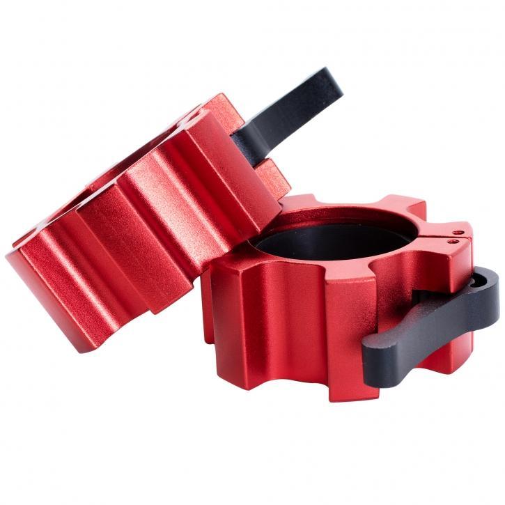 Pair of Olympic Quick Release Collars Red 50/51 mm - Gorilla Sports South Africa - Accessories