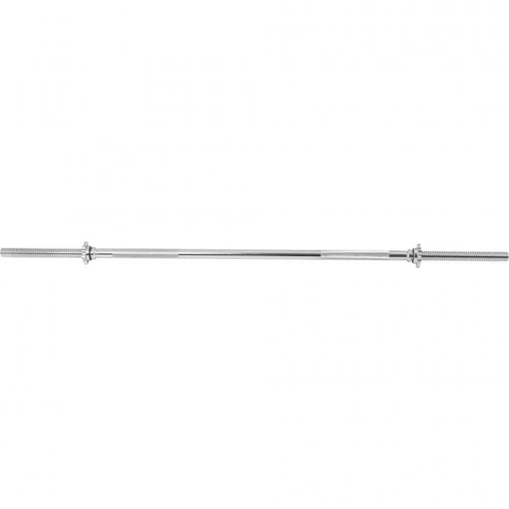 Barbell Bar 150cm - Spinlock Star Collars - Chrome - Gorilla Sports South Africa - Weights