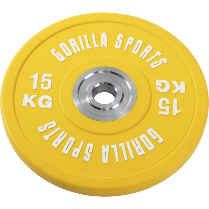 Pro Olympic Bumper Plate 15KG - Gorilla Sports South Africa - Weights