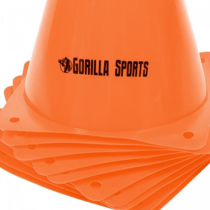 Cone Set of 10 Orange - 17 cm - Gorilla Sports South Africa - Accessories