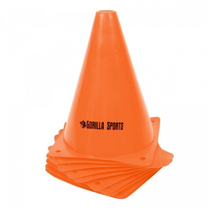 Cone Set of 10 Orange - 17 cm - Gorilla Sports South Africa - Accessories