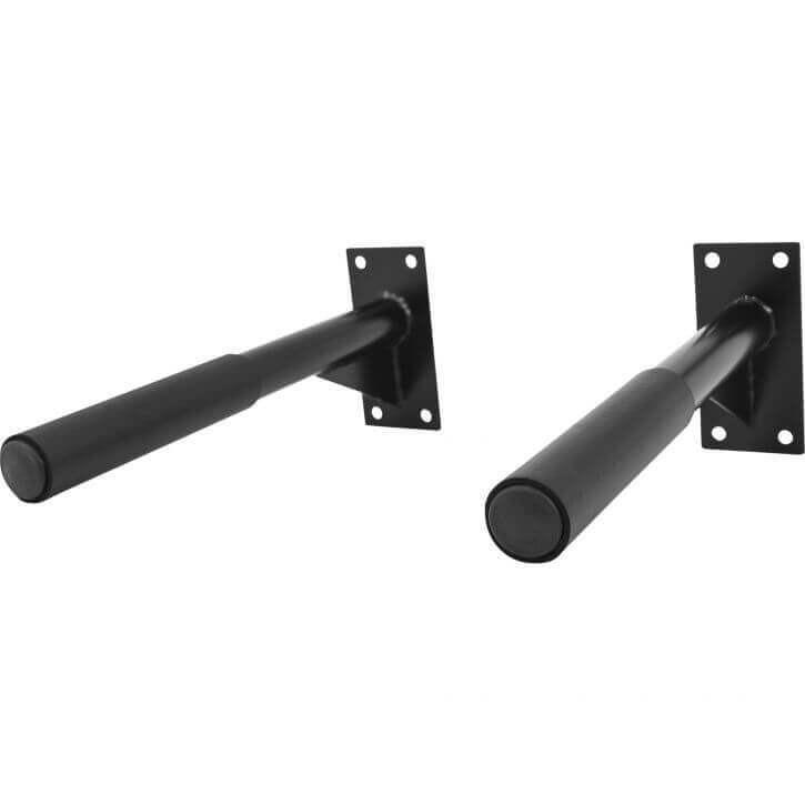 Wall Mounted Dip Bars - Black - Gorilla Sports South Africa - Gym Equipment