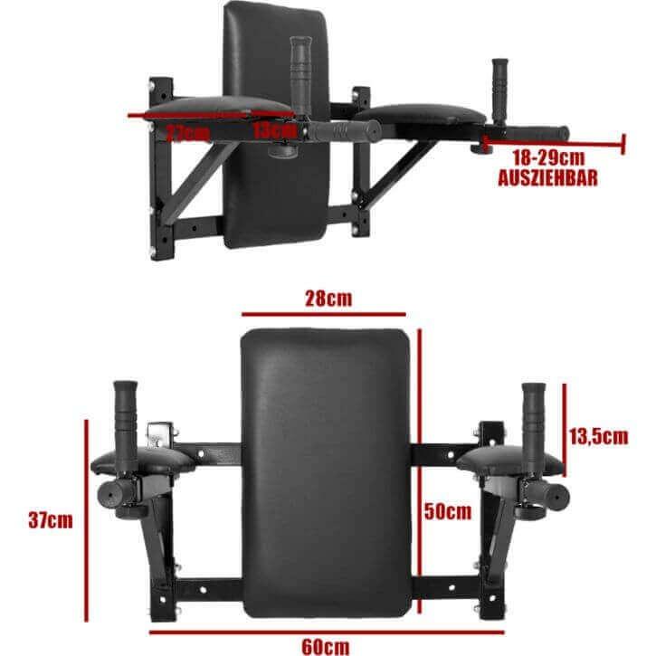 Wall-Mounted Dip Station - Gorilla Sports South Africa - Gym Equipment