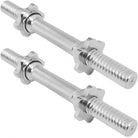 2x Dumbbell Bars 35cm with Starlock Collars - Chrome - Gorilla Sports South Africa - Weights