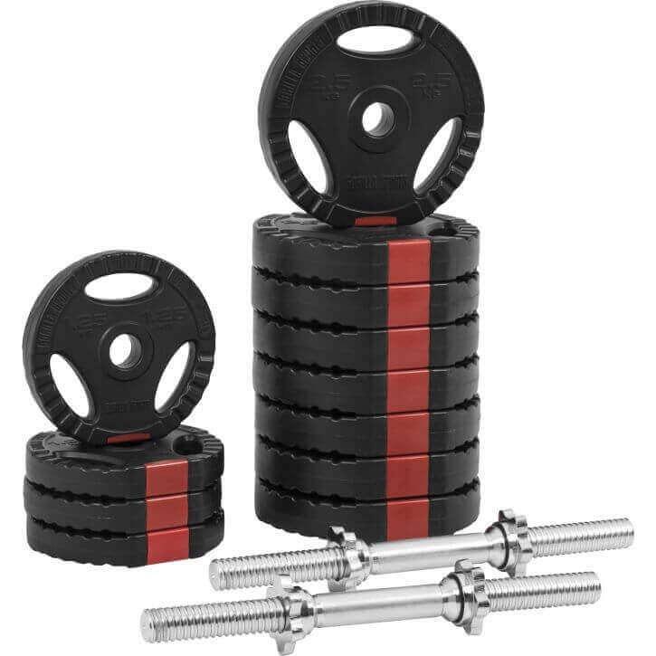 Vinyl Tri-Grip Dumbbell Set 30KG - Gorilla Sports South Africa - Weights