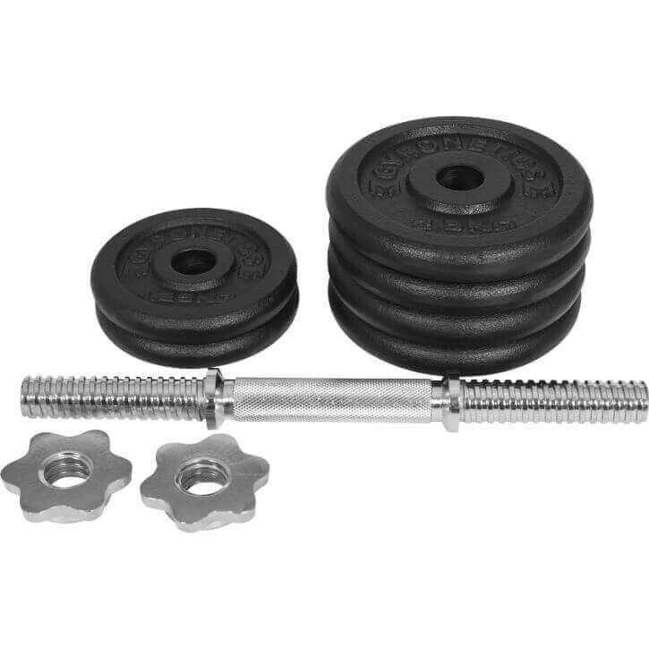 Gyronetics E-Series Cast Iron 25mm Dia Dumbbell 15KG - Gorilla Sports South Africa - Weights