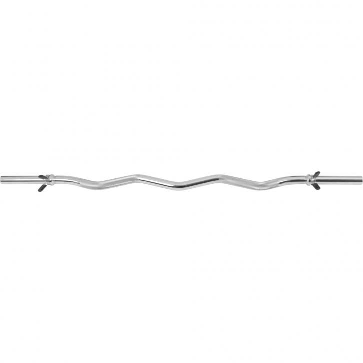 EZ Curl Bar 120cm - Springlock Collars - Chrome - Gorilla Sports South Africa - Weights