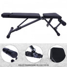 Foldable Weight Bench - Black - Gorilla Sports South Africa - Gym Equipment