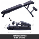 Foldable Weight Bench - Black - Gorilla Sports South Africa - Gym Equipment