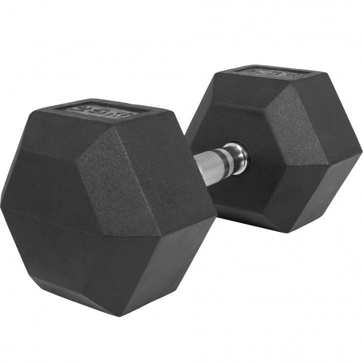 Hex Rubber Dumbbell 25KG - Gorilla Sports South Africa - Weights