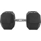 Hex Rubber Dumbbell 37.5KG - Gorilla Sports South Africa - Weights