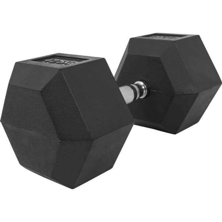 Hex Rubber Dumbbell 42.5KG - Gorilla Sports South Africa - Weights