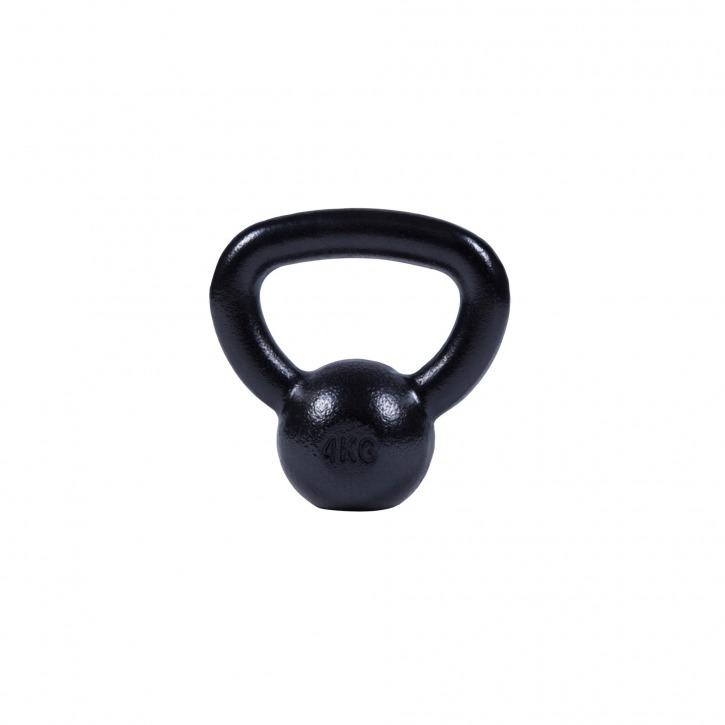 Cast Iron Kettlebell 4KG - Black - Gorilla Sports South Africa - Kettlebells