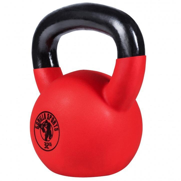 Rubber Coated Kettlebell 32KG - Gorilla Sports South Africa - Kettlebells