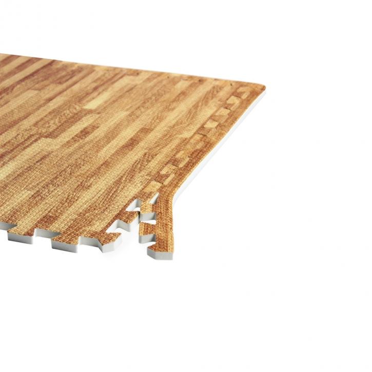 Floor Mat Set - 6 Mats 12 Edges - Wood Effect - Gorilla Sports South Africa - Accessories