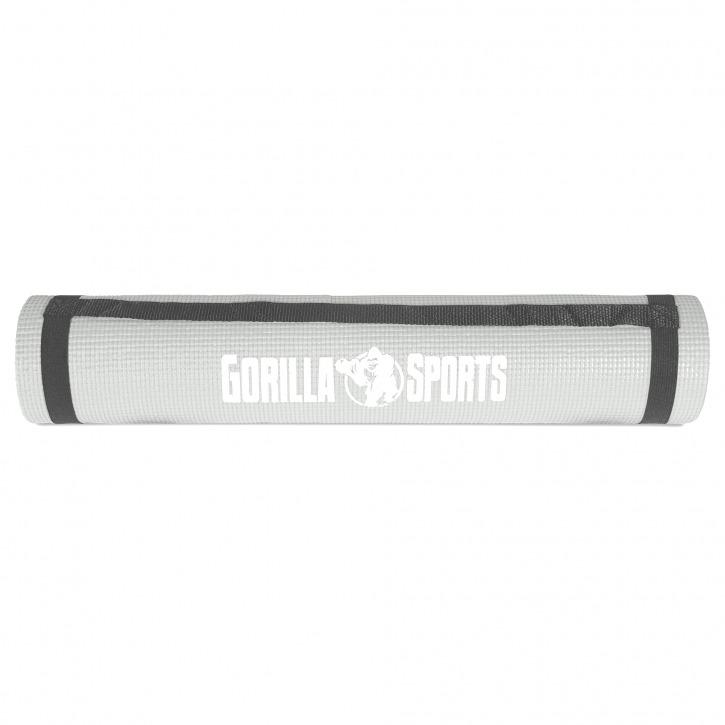 PVC Yoga Mat - Cool Grey - Gorilla Sports South Africa - Aerobic & Yoga