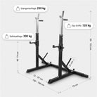 Adjustable Squat & Barbell Rack - Gorilla Sports South Africa - Gym Equipment