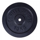 Cast Iron Weight Plate 10KG - Black - Gorilla Sports South Africa - Weights