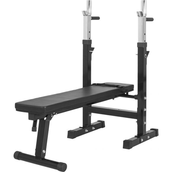 Weight Bench - Black with 100KG Vinyl Weight Set - Starlock - Gorilla Sports South Africa - Specials