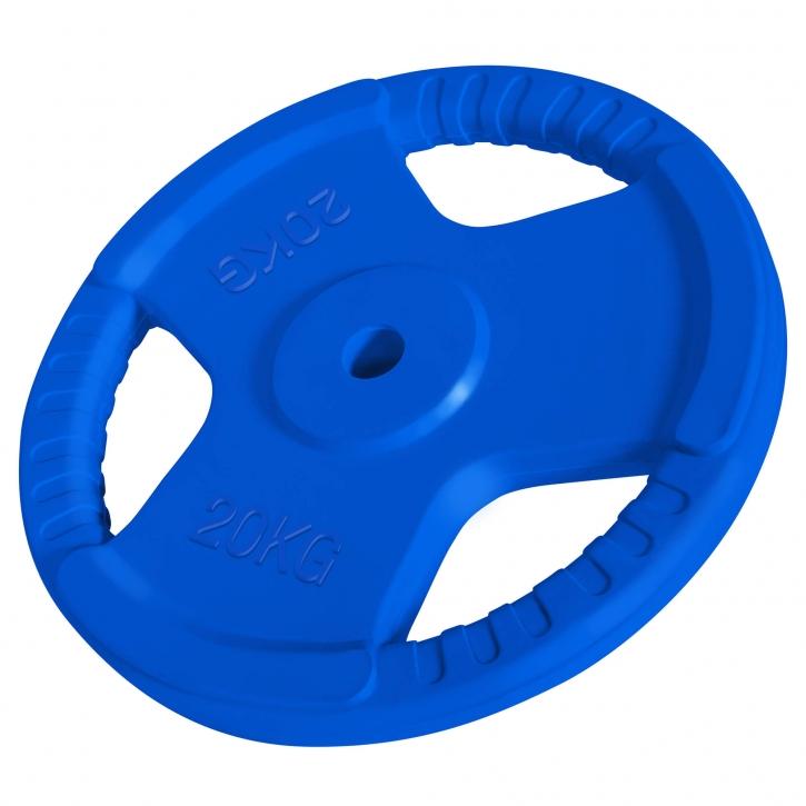 Rubber-Coated 30mm Grip Plate 20KG - Gorilla Sports South Africa - Weights