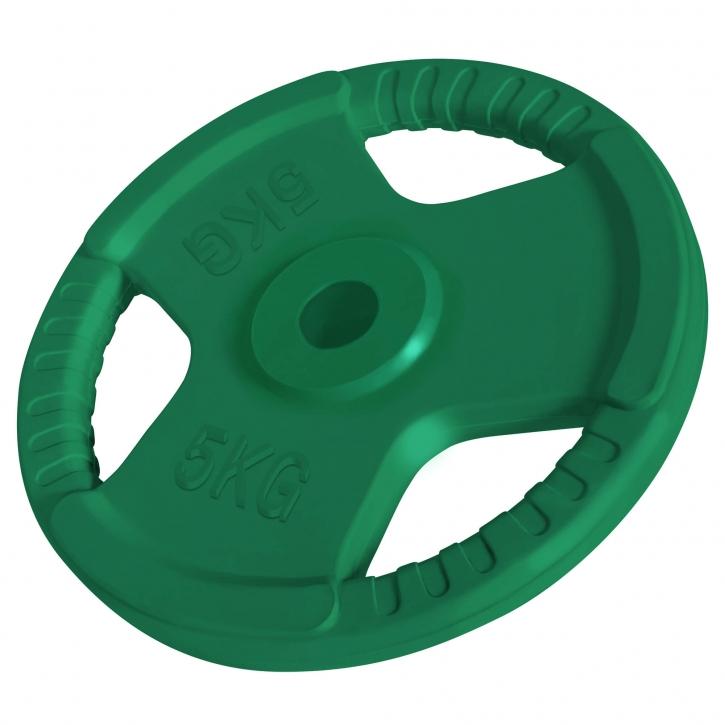 Rubber-Coated 30mm Grip Plate 5KG - Gorilla Sports South Africa - Weights