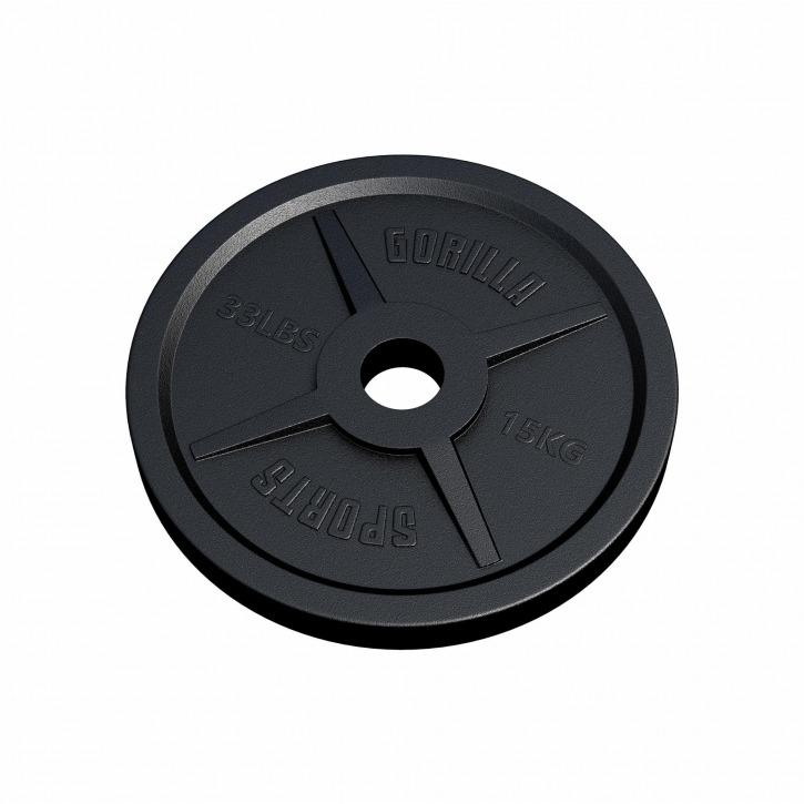 Olympic Cast Iron Weight Plate 50/51 mm - 15KG - Gorilla Sports South Africa - Weights