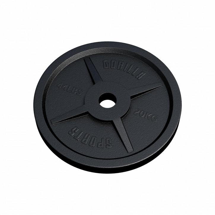 Olympic Cast Iron Weight Plate 50/51 mm - 20KG - Gorilla Sports South Africa - Weights
