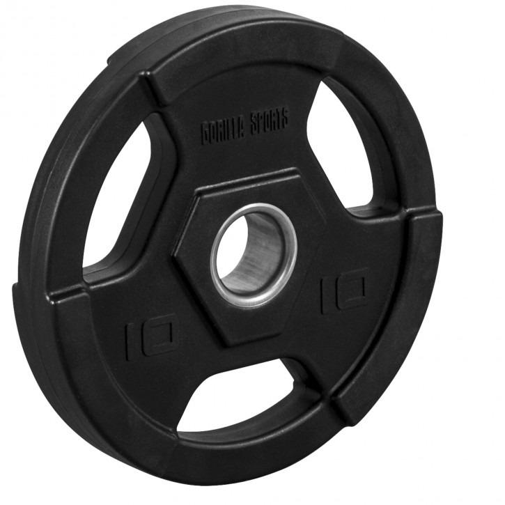 Pro Olympic Vinyl Tri-Grip Weight Plate 10KG - Gorilla Sports South Africa - Weights
