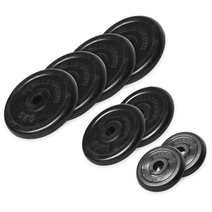 Rubber Weight Plate Set 27.5KG - Gorilla Sports South Africa - Weights