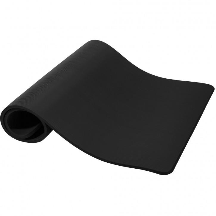 Deluxe NBR Yoga Mat XL Black 190x100x1.5cm - Gorilla Sports South Africa - Aerobic & Yoga
