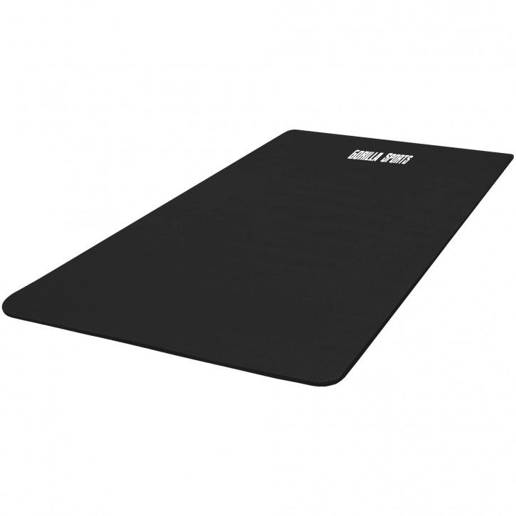 Deluxe NBR Yoga Mat XL Black 190x100x1.5cm - Gorilla Sports South Africa - Aerobic & Yoga