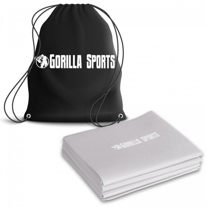Foldable Yoga Mat with Bag - Grey - Gorilla Sports South Africa - Aerobic & Yoga