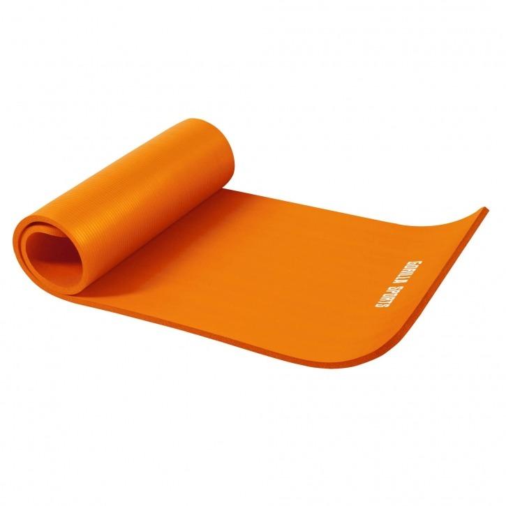 Deluxe NBR Yoga Mat Orange 190x60x1.5cm - Gorilla Sports South Africa - Aerobic & Yoga